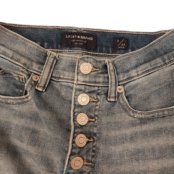 Lucky Brand Women's High-Rise Skinny Bridgette Ankle Blue Jeans - Size 2 / 26 - Picture 6 of 9